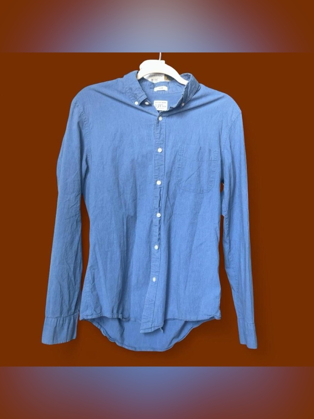 J. Crew Men's Button-Down Shirt in Blue